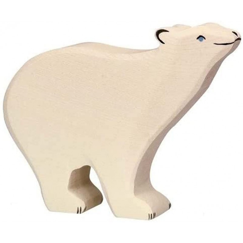 Holztiger - Figurine animal en bois - Ours polaire