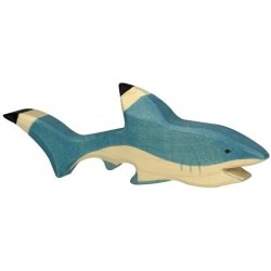 Holztiger - Figurine animal en bois - Requin