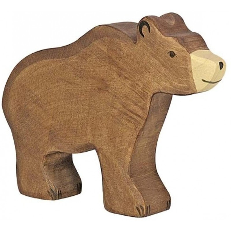 Holztiger - Figurine animal en bois - Ours brun