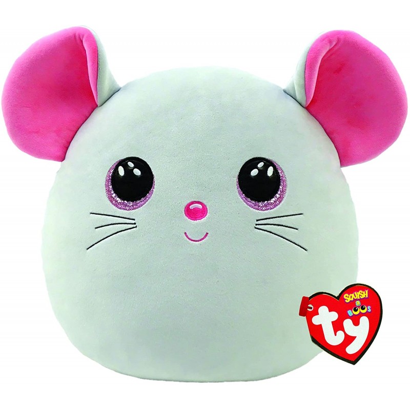 Peluche TY - Coussin 20 cm - Catnip la souris grise