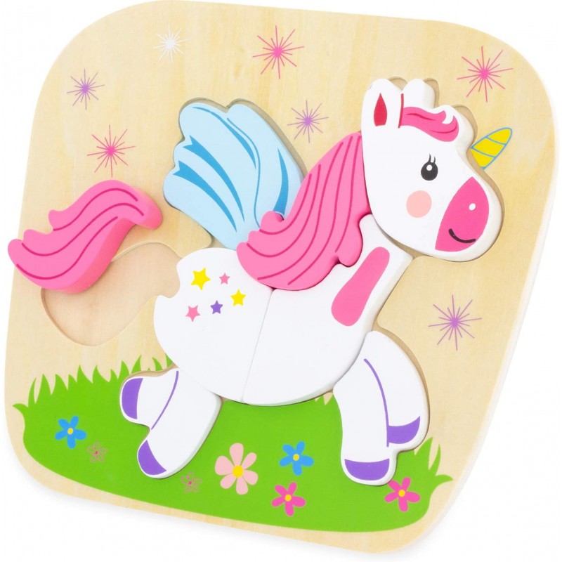 Ulysse - Puzzle d'encastrement en bois - Licorne