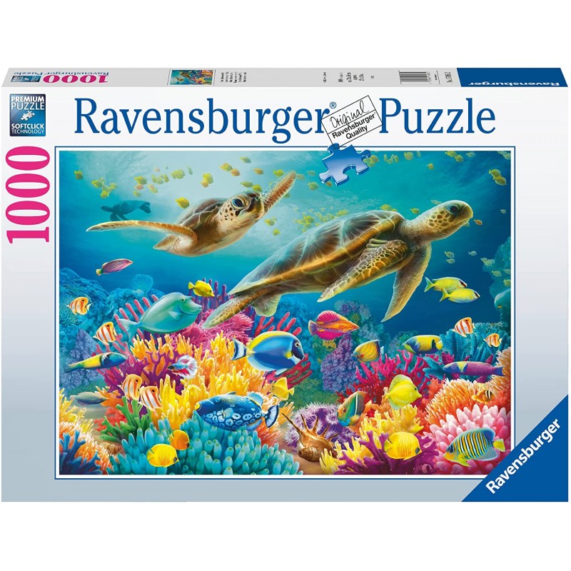 Ravensburger - Puzzle 1000 pièces - Le monde sous-marin bleu