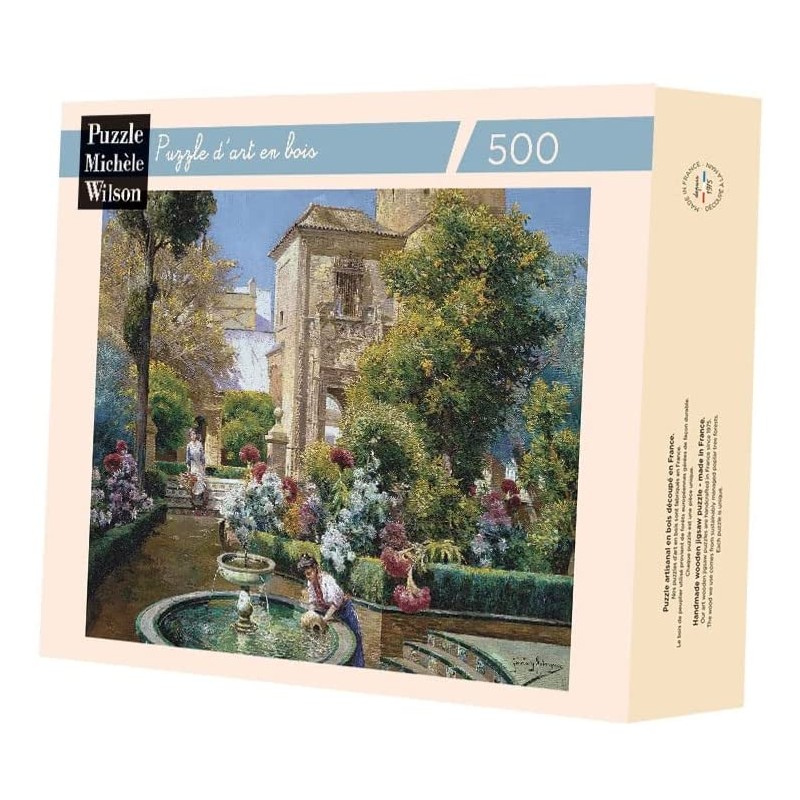 Michèle Wilson - Puzzle d'art en bois - 500 pièces - La Fontaine de l'Alcazar - Rodriguez