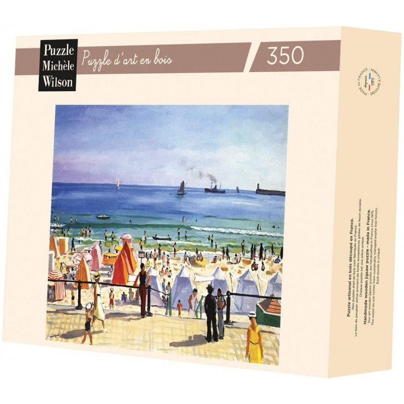 Michèle Wilson - Puzzle d'art en bois - 350 pièces - La Plage des sables d'Olonne - Albert Marquet