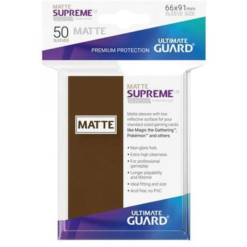 Ultimate Guard - Blister de 50 sleeves Supreme UX taille standard - Marron mat