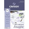 Canson - Beaux arts - Bloc encollé imagine blanc - 50 feuilles - A3 - 500 g/m2