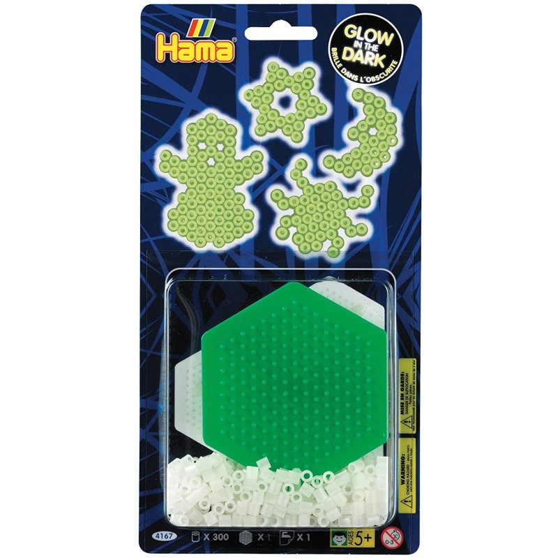 Hama - Perles - 4167 - Taille Midi - Blister Petit modèle et plaque Hexagonale