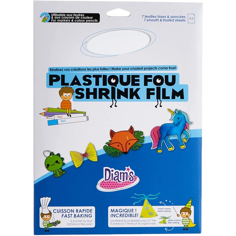 OZ - Loisirs créatifs - Plastique fou - DIAM'S 7 feuilles - Blanc