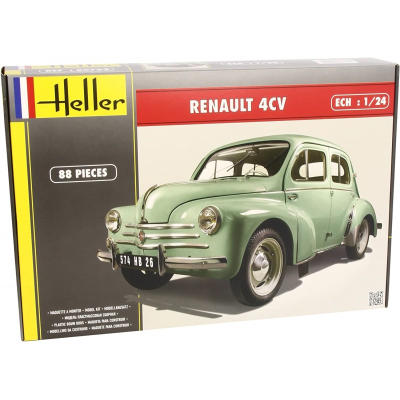 Heller - Maquette - Voiture - Renault 4 CV - 1:24