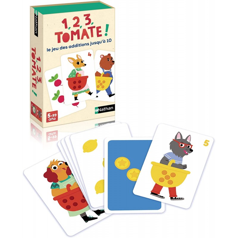 Nathan - Jeu éducatif - Jeu de cartes 1,2,3 Tomates