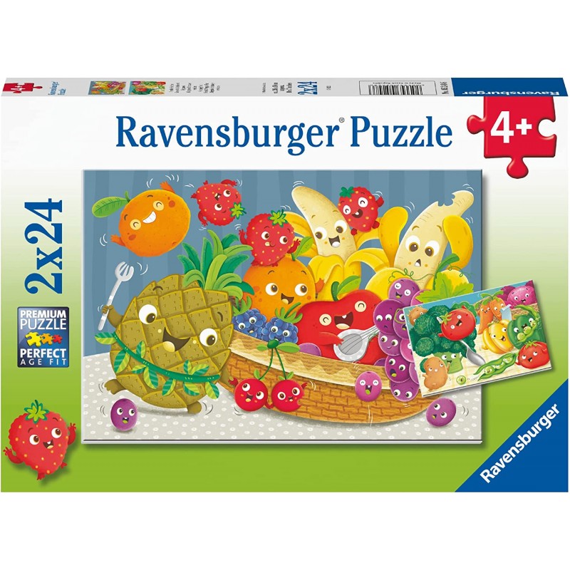 Ravensburger - Puzzles 2x24 pièces - Les petits fruits et légumes