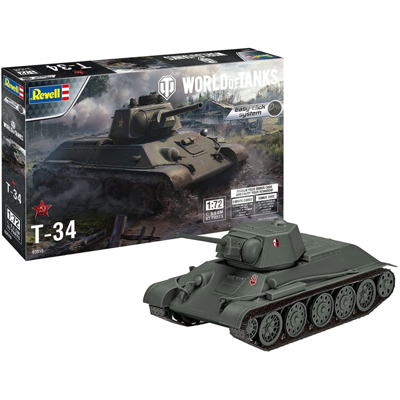 Revell - 3510 - Easy-Click Militaire - T-34 world of tanks