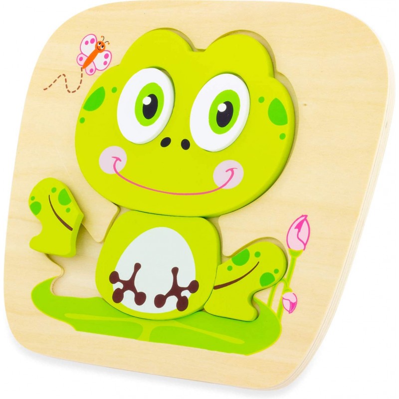 Ulysse - Puzzle d'encastrement en bois - Grenouille