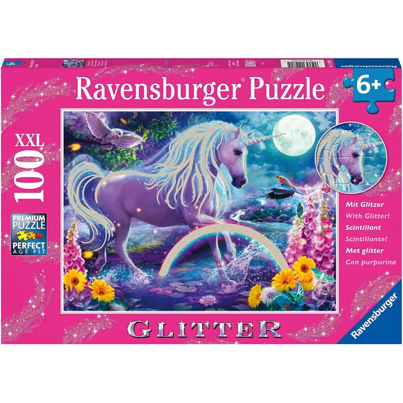 Ravensburger - Puzzle 100 pièces XXL - Licorne scintillante