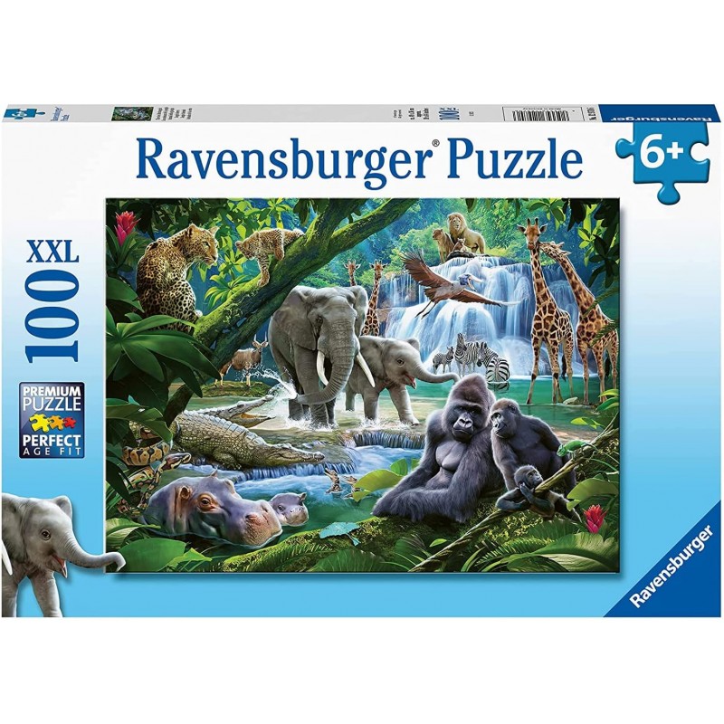 Ravensburger Puzzle 100 Pièces Xxl Les Animaux De La Jungle