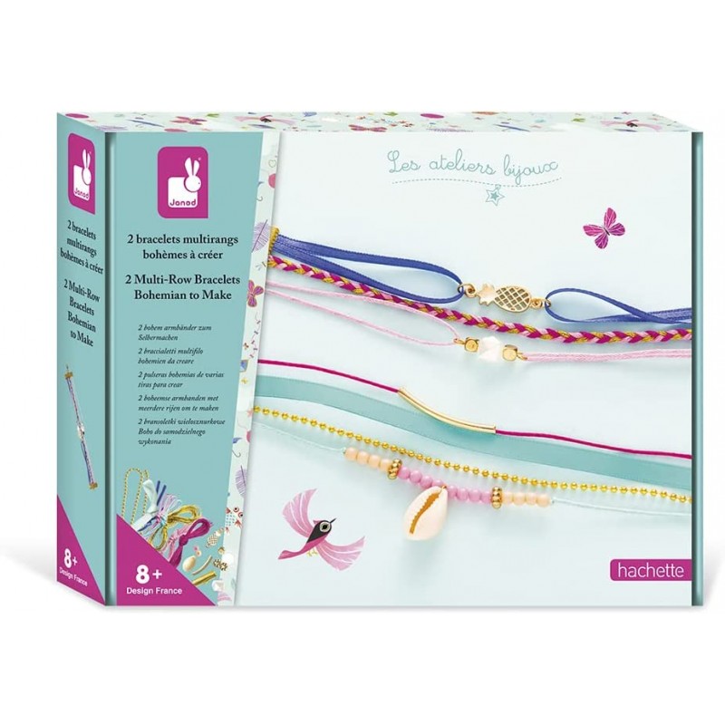 Janod - Loisirs créatifs - Coffret 2 bracelets bohèmes à créer