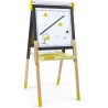 Janod - Tableau double face en bois - Gris et jaune