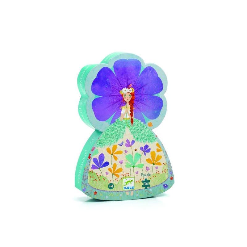 Djeco - DJ07238 - Puzzle silhouette - La princesse du printemps - 36 pièces