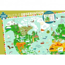 Djeco - DJ07412 - Puzzles 200 pièces observation - Tour du monde