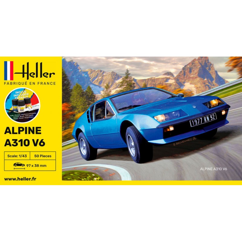 Heller - Maquette - Voiture - Starter Kit - Alpine A310