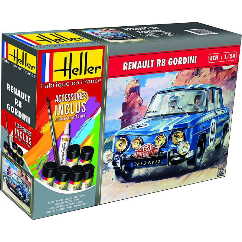 Heller - Maquette - Voiture - Starter Kit - Renault R8 Gordini - 1:24