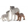 Schleich - 42472 - Blister - Maman loup avec ses louveteaux