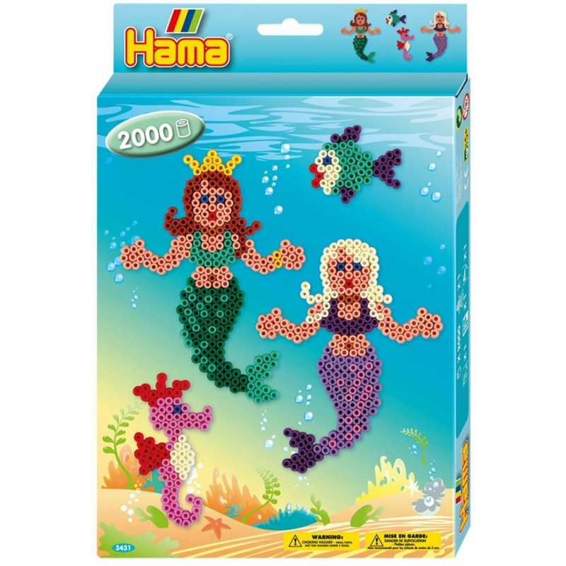 Hama - Perles - 3431 - Taille Midi - Boîte Petit modèle les sirènes