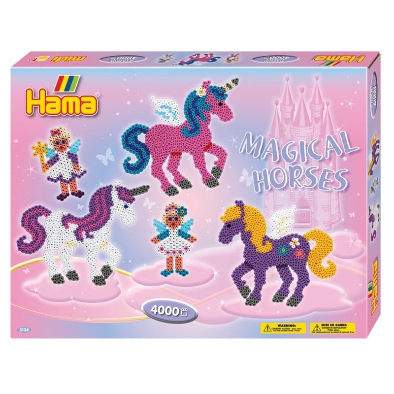 Hama - Perles - 3138 - Taille Midi - Boite Grand modèle Les chevaux magiques