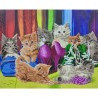 OZ - Loisirs créatifs - Crystal Art - Kit tableau broderie diamant 40x50cm Chatons