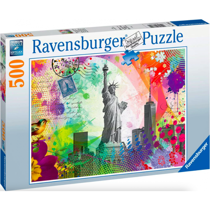 Ravensburger - Puzzle 500 pièces - Carte postale de new York