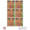 Déguisement - Blister de 6 fausses moustaches assorties - Chatain