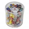 Rayher - Boîte de perles en verre opaques à grand trou - Multicolore - 6,7 mm - 55 grammes