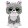 Peluche TY - Peluche 15 cm - Fergus le chat gris