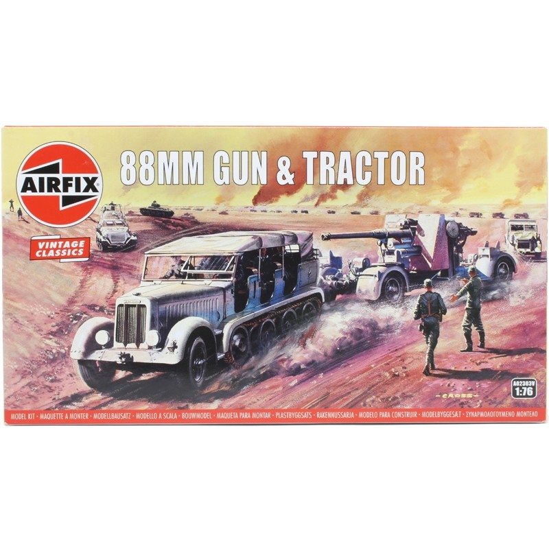 Airfix - Maquette militaire - Canon et tracteur de 88mm allemands