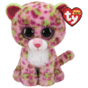 Peluche TY - Peluche 15 cm - Lainey le léopard rose et vert