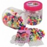 Hama - Perles - 8791 - Taille Maxi - Pot rose 400 perles avec 2 plaques