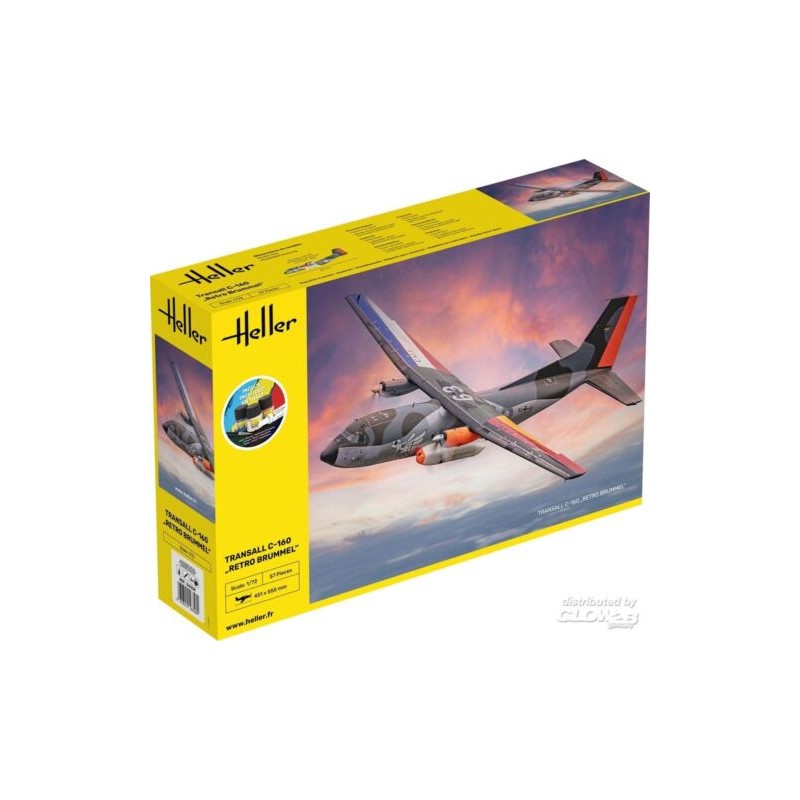 Heller - Maquette - Avion - Starter Kit - Transall C-160 Rétro Brummel