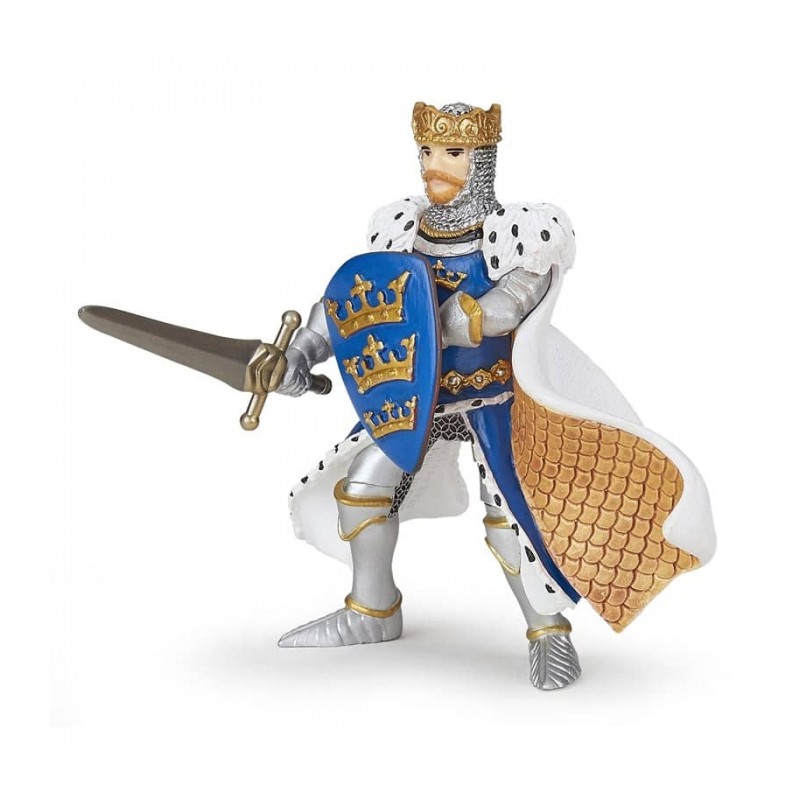 Papo - Figurine - 39953 - Médiéval fantastique - Roi Arthur bleu