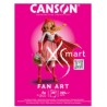 Canson - Beaux arts - Bloc de dessin XS'Mart Fan art - A4 - 20 feuilles - 250g/m2