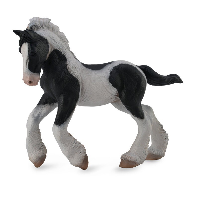 DAM - Figurine de collection - Collecta - Chevaux - Poulain Gypsy Noir et Blanc - (M)