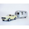 Norev - Véhicule miniature - Ford Mustang jaune 1968 avec caravane Airstream