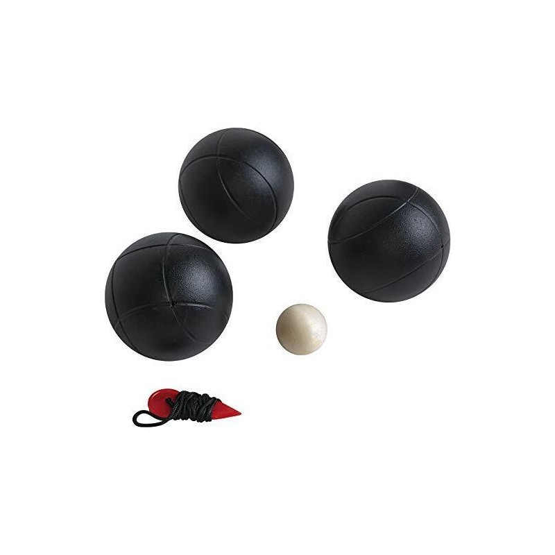 Partner - Jeu d'extérieur - Lot de 3 boules de pétanques noires mat