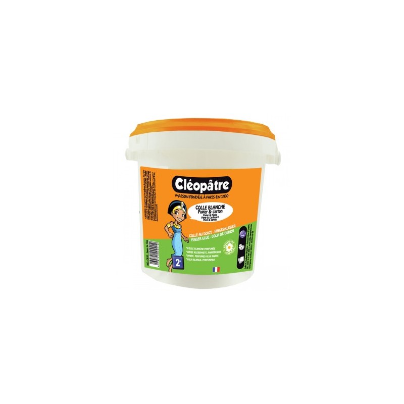 Cléopâtre - Loisirs créatifs - Maxi pot de colle blanche - 1 kilo