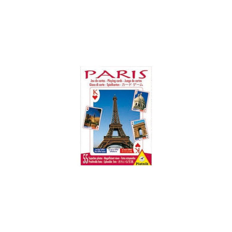 Piatnik - Jeu de 55 cartes - Souvenirs de Paris et ses monuments