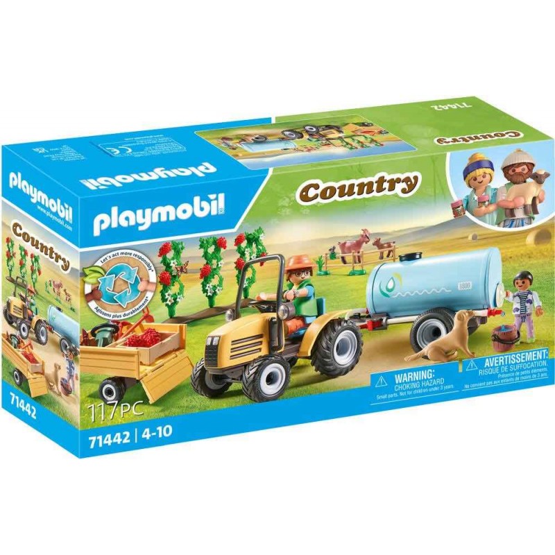 Playmobil - 71442 - Country - Fermier avec tracteur et citerne