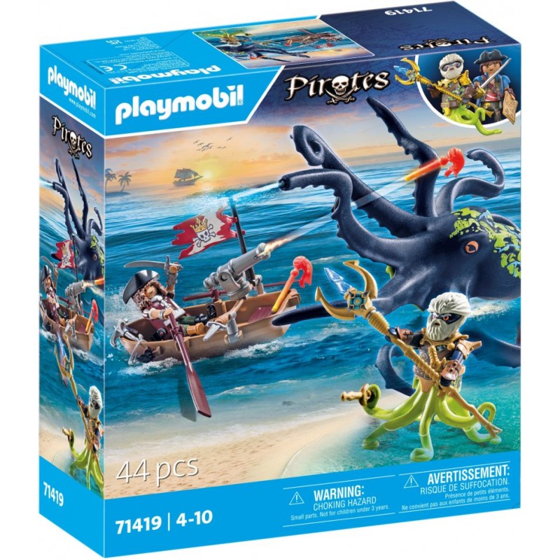 Playmobil - 71419 - Pirates - Pirates avec pieuvre géante