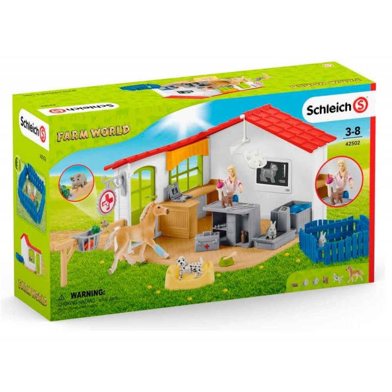 Schleich - 42502 - Farm World - Cabinet vétérinaire avec animaux