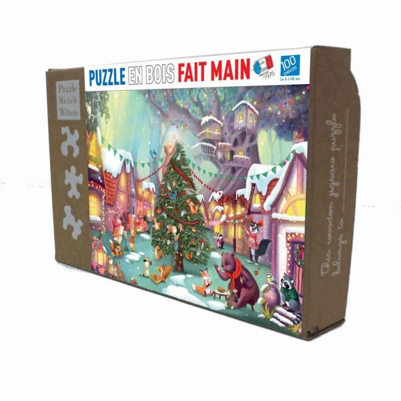 Michele Wilson - Puzzle d'art en bois - 100 pièces - Veille de Noël