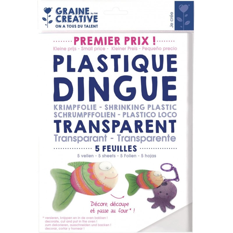 MegaCrea Plastique Dingue 5 Feuilles Premier Prix - Plastiq