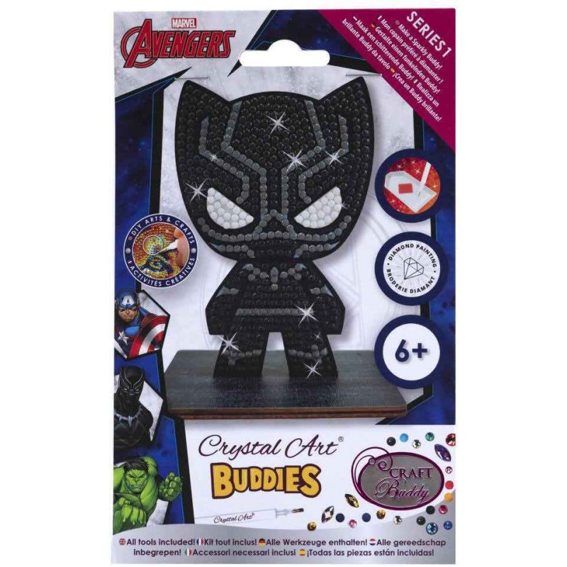 OZ - Loisirs créatifs - Crystal Art - Kit figurine à diamanter - Black Panther